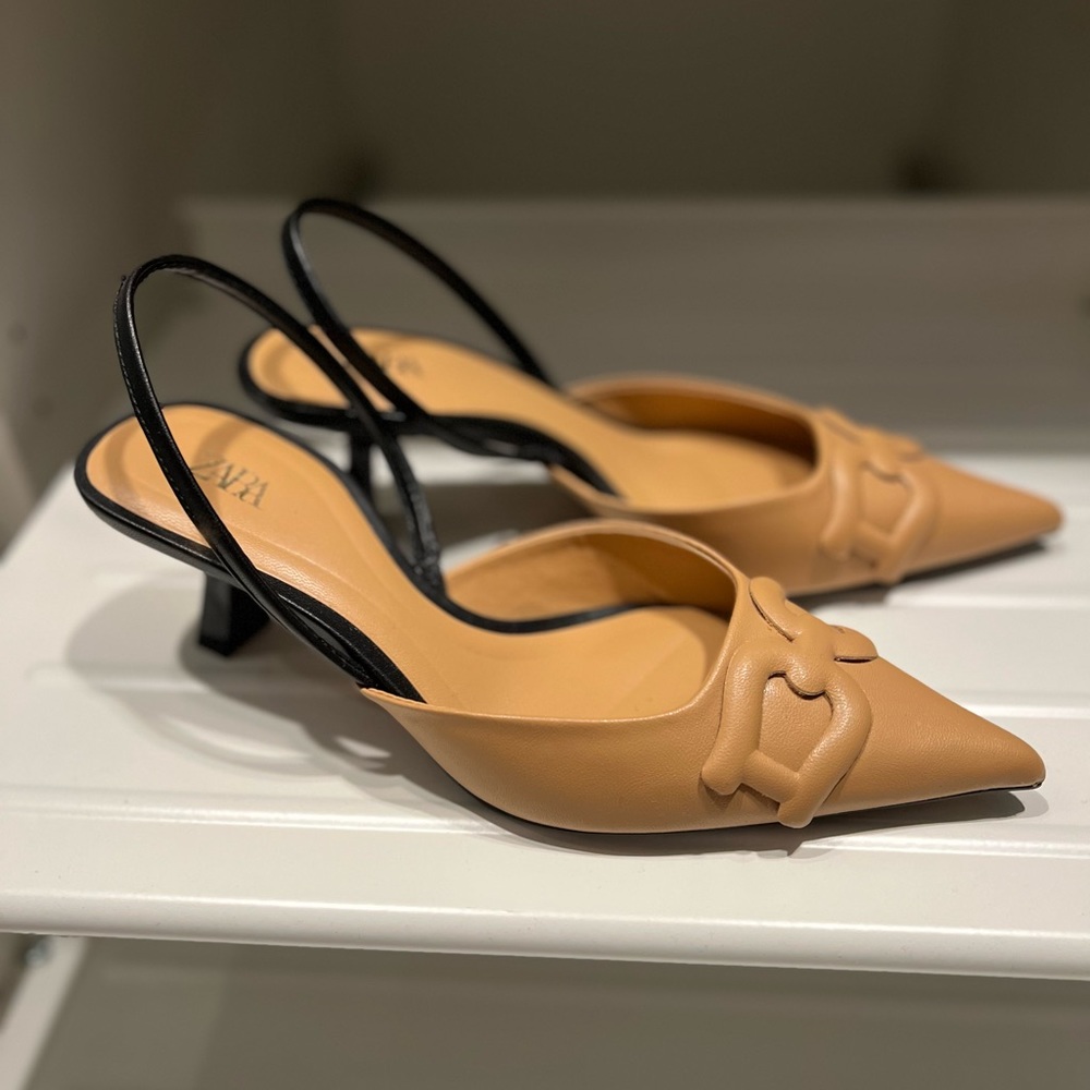Zara Slingback kitten heels